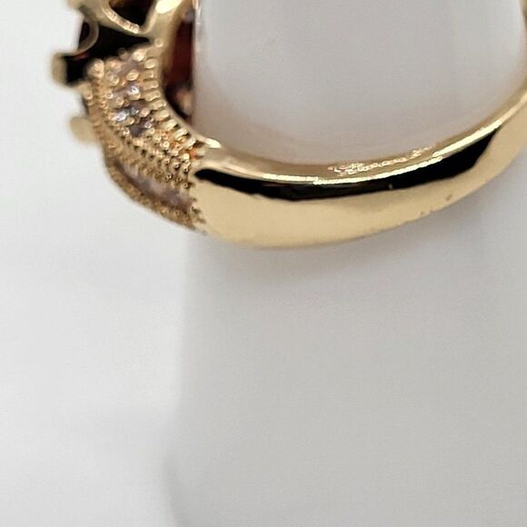 ELITE. New, JEWELRY, 18ctw GENUINE GARNET & WHITE SAPPHIRE RING, WOMEN'S SIZE 7 - Picture 3 of 5